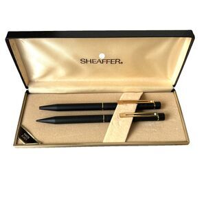 Sheaffer Vintage TARGA 1003 Set x 2 pcs Ballpoint Pen & Pencil Black Matte NEW